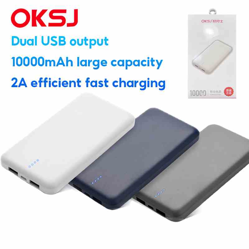 Sạc dự phòng OKSJ dung lượng lớn 10000mAh mini nhẹ và mỏng tiện lợi