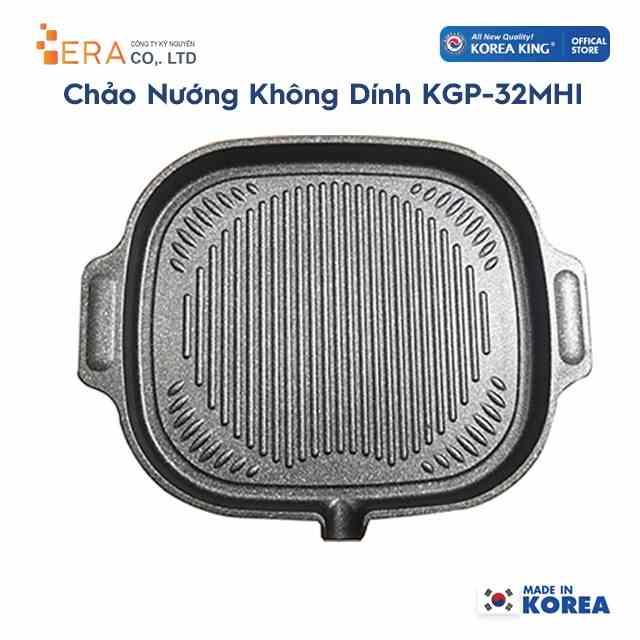 [Mã BMLTA35 giảm đến 35K đơn 99K] Chảo Nướng Không Dính Korea King KGP-32MHI