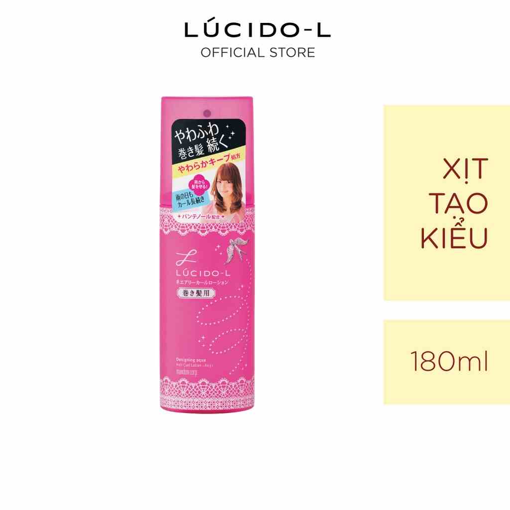 [Mã BMLTB200 giảm đến 100K đơn 499K] Nước xịt tạo kiểu tóc xoăn LÚCIDO-L DESIGNING AQUA HAIR CURL LOTION <AIRY> P 180ml