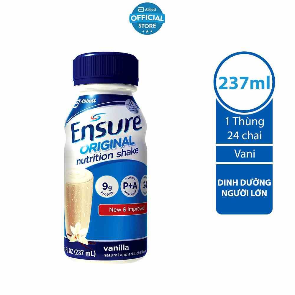 Thùng 24 chai Sữa nước Ensure Abbott 237ml/chai