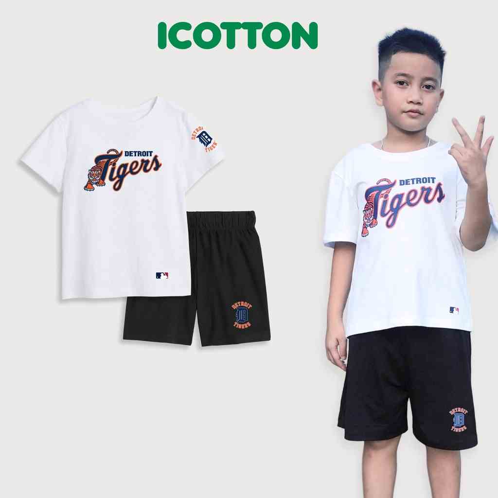 [Mã BMLTB35 giảm đến 35K đơn 99K] Bộ ngắn tay Icotton cho bé trai hình Tigers