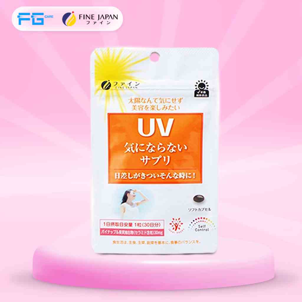 [Mã BMLT35 giảm đến 35K đơn 99K] Viên uống Chống Nắng Body làm Trắng Da Nhật Bản - Fine Japan UV Care Plus (Gói 30 Viên)