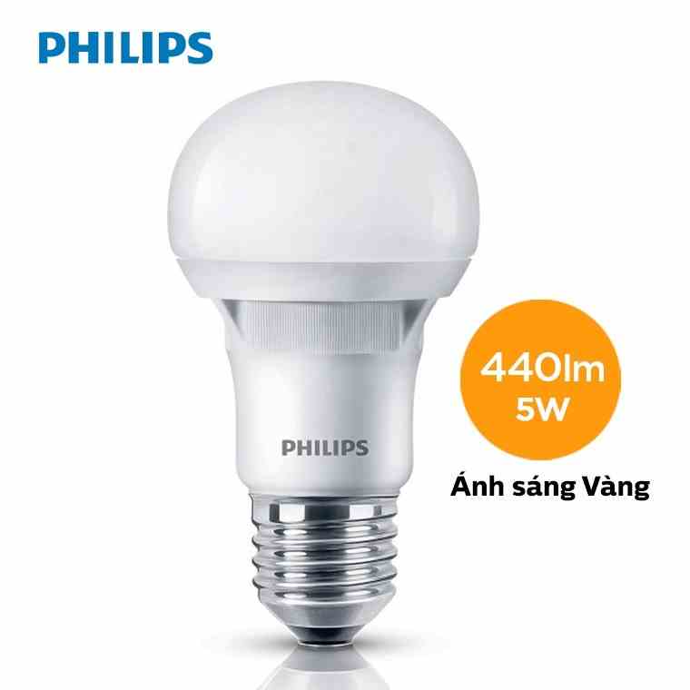 [Mã BMLTB35 giảm đến 35K đơn 99K] Bóng đèn Philips LED Ecobright 5W 3000K E27 A60 - Ánh sáng vàng