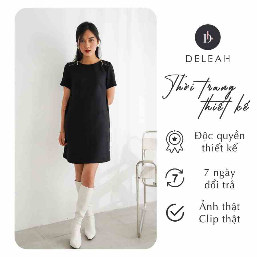 De Leah - Đầm suông 2 khóa vai - Thời trang thiết kế