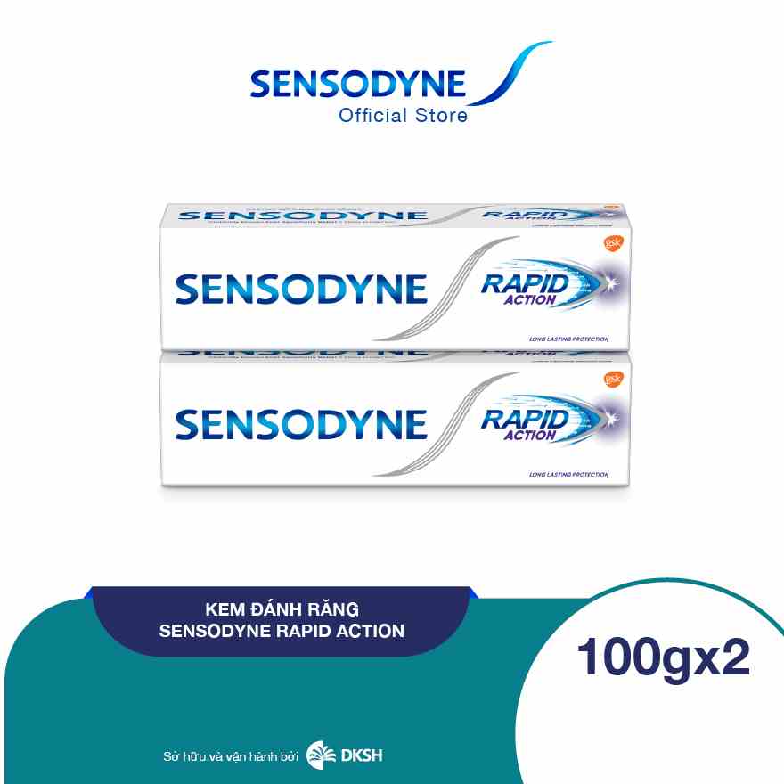 Bộ 2 Kem đánh răng Sensodyne Rapid Action 100g