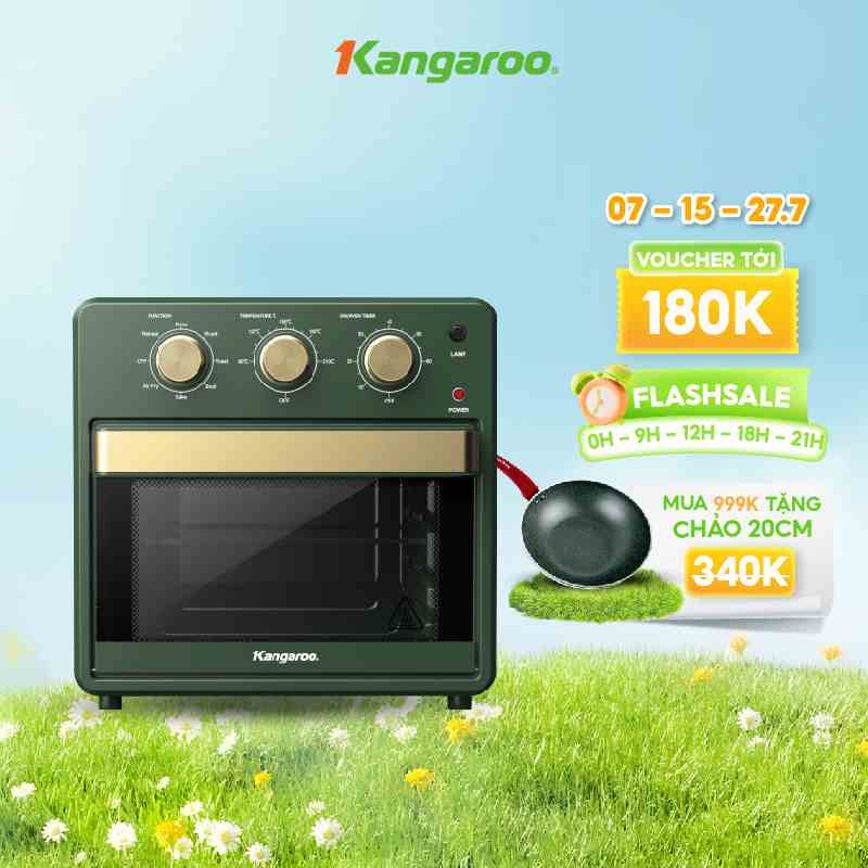 [Mã ELHA22 giảm 6% đơn 300K] Lò chiên không dầu 15L Kangaroo KG15AF2A