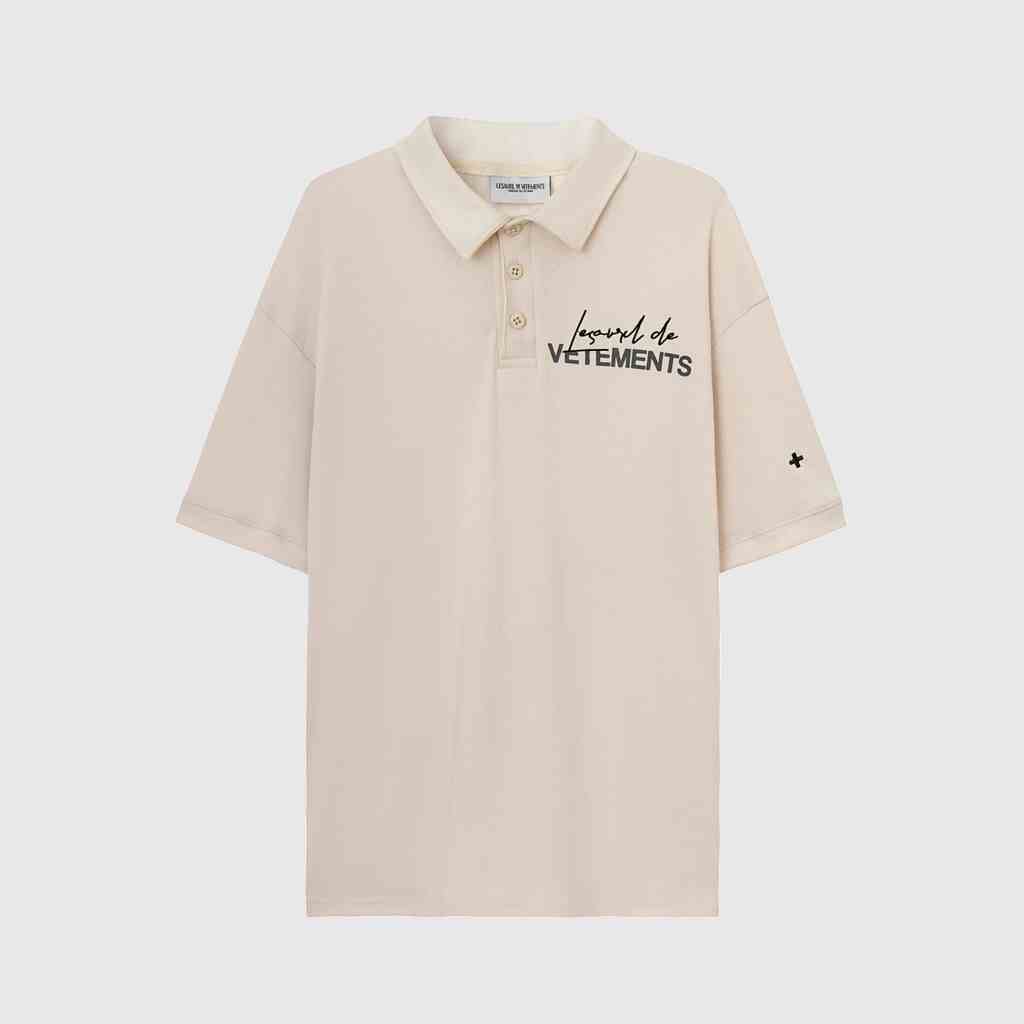 [Mã BMLTB200 giảm đến 100K đơn 499K] Áo Polo Lesavril de Vetements LD sur V Light Beige