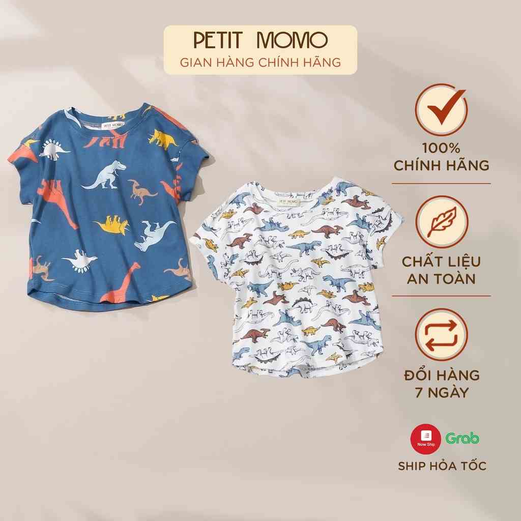 Áo Thun Cộc Tay Cho Bé PETIT MOMO Chất Thun Cotton Mát Lạnh Họa Tiết Dễ Thương H187.1