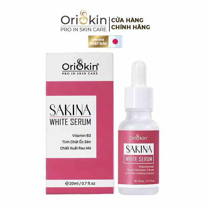 Serum Mờ Thâm Nách, Mông, Thâm Đầu Gối, Khuỷu Tay, Khử Mùi Vùng Nách Oriskin Sakina White Serum 30ml