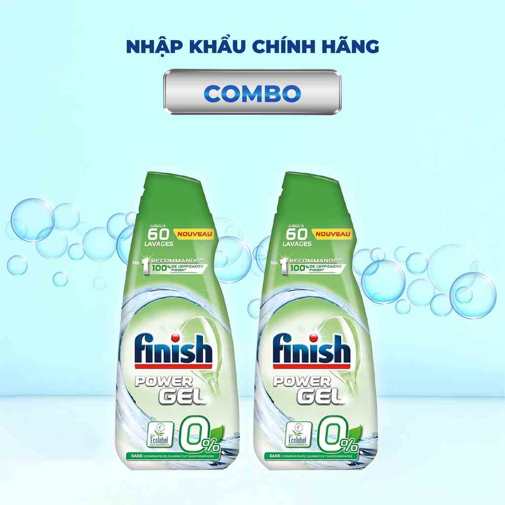 Combo chất tẩy rửa Finish : Combo 2 Gel Finish Eco 0% 900ml