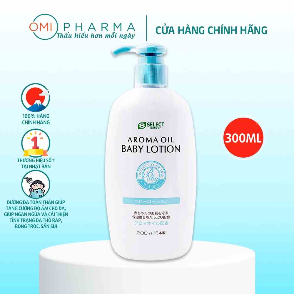 Sữa Dưỡng Thể Tinh Dầu Thơm Thiên Nhiên Cho Bé S Select Nhật Bản 300ml