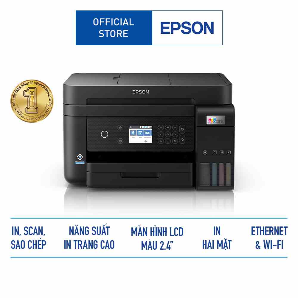 [Mã ELCL12 giảm 12% đơn 10TR] Máy in phun màu Epson L6270