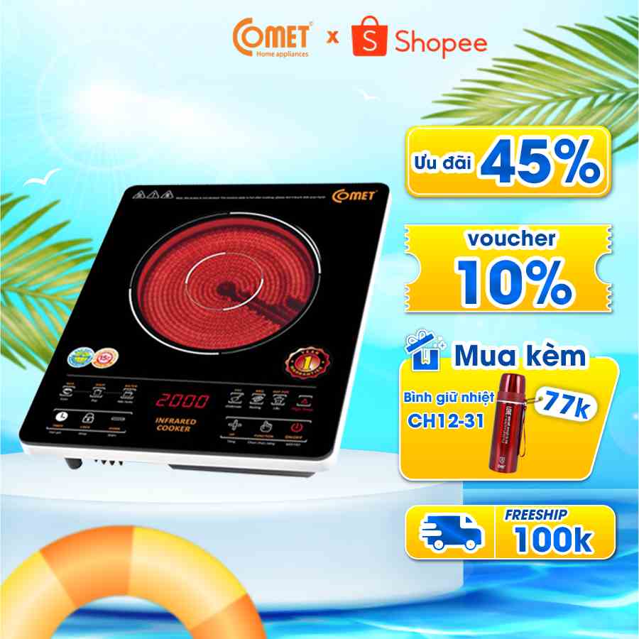 [Mã ELCMVIP1 giảm 10% đơn 699K] Bếp hồng ngoại Comet CM5536