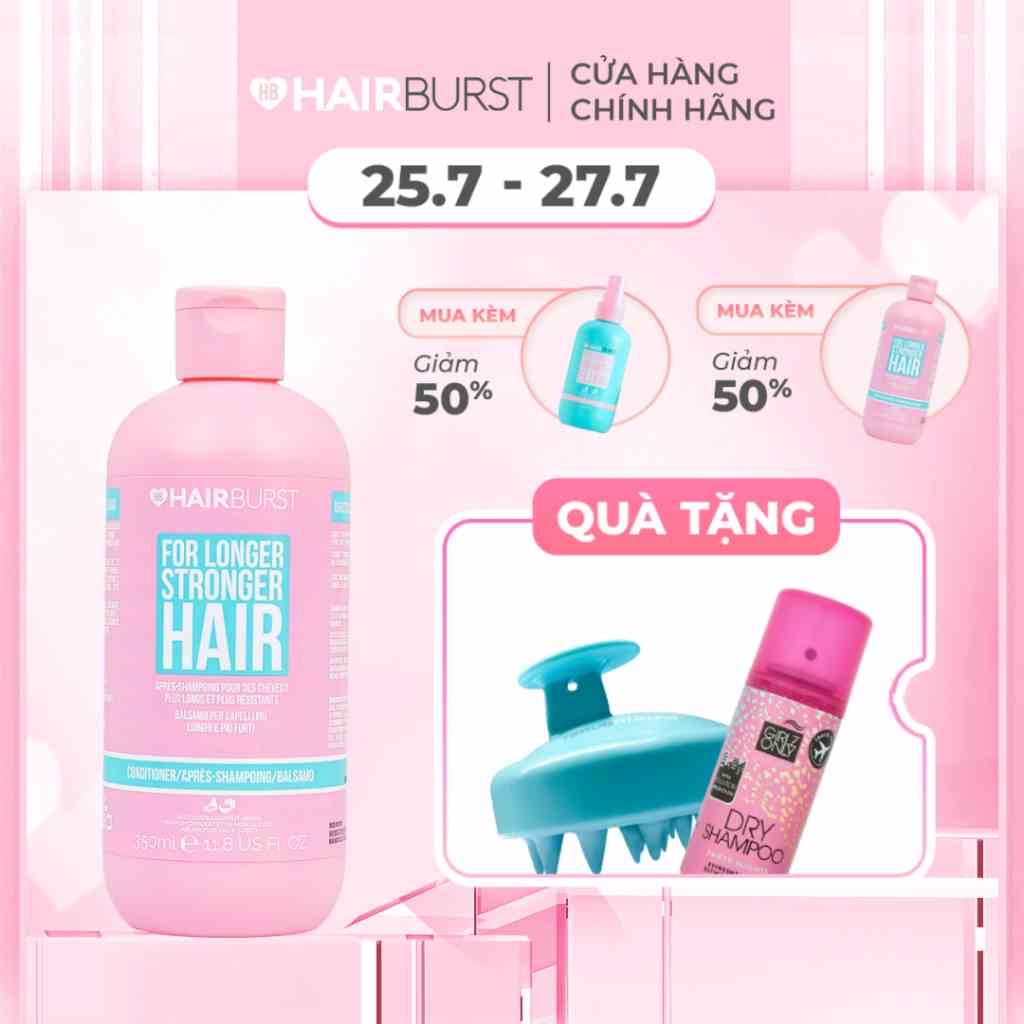 Dầu xả HAIRBURST kích thích mọc tóc dài hơn chắc khỏe hơn 350ml/chai