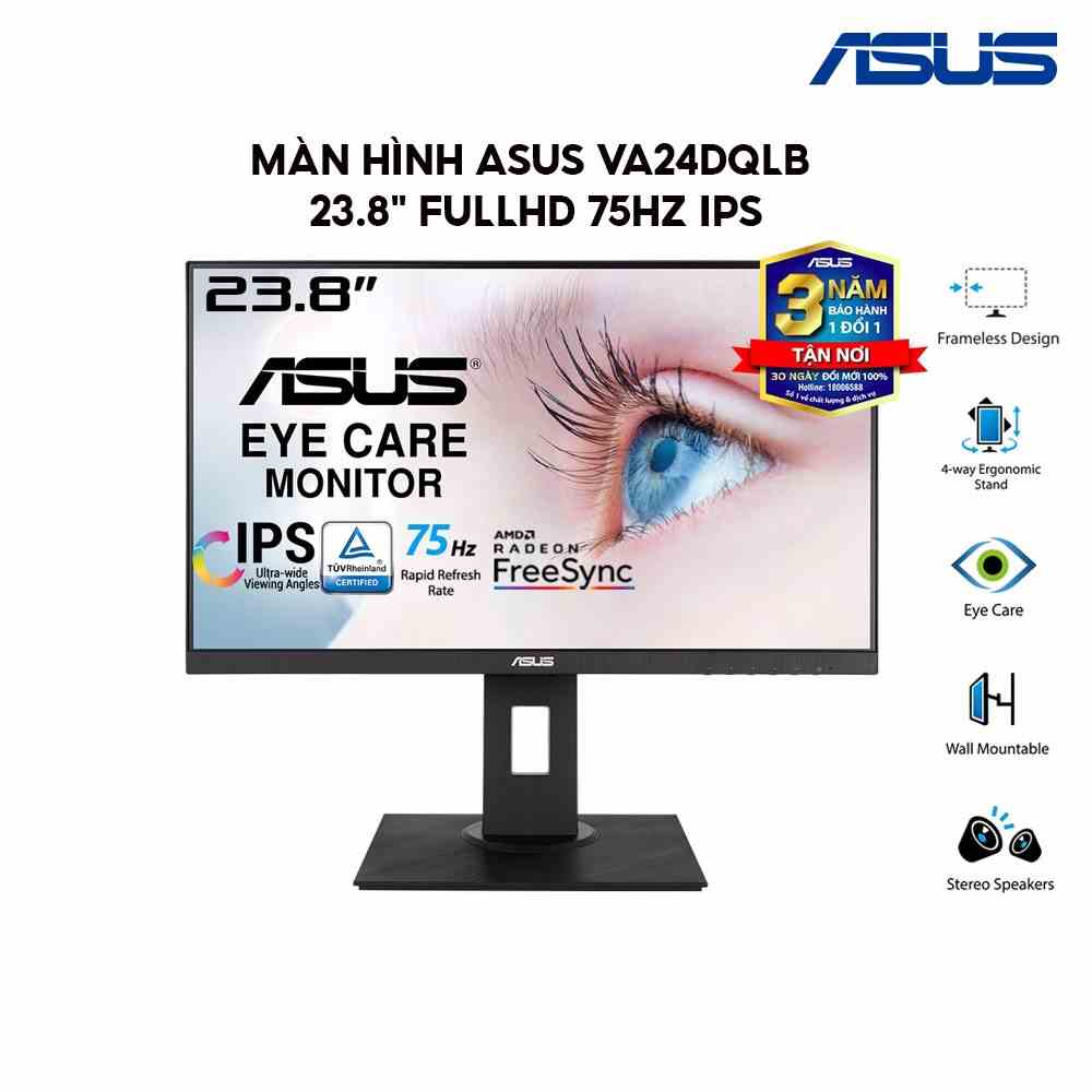 [Mã ELCL7 giảm 7% đơn 300K] Màn hình ASUS VA24DQLB 23.8