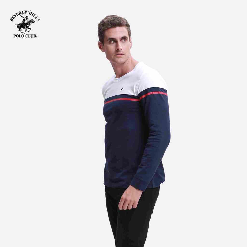 [Mã BMLTB35 giảm đến 35K đơn 99K] Beverly Hills Polo Club - Áo thun Ngắn tay Nam Regularfit Navy NV- BHPC TSMRLS20TL133