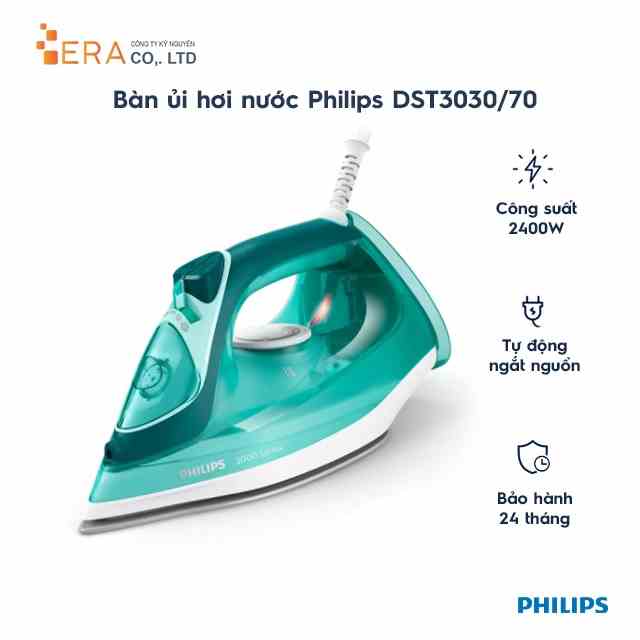 [Mã BMLT100 giảm đến 100K đơn 499K] Bàn ủi hơi nước Philips DST3030/70