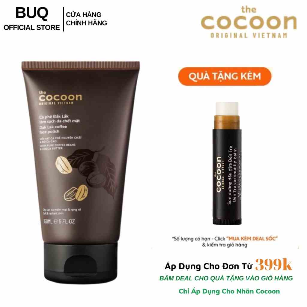 Tẩy Da Chết Mặt Cà Phê Đắk Lắk Cocoon Cho Làn Da Mềm Mại & Rạng Rỡ 150ml