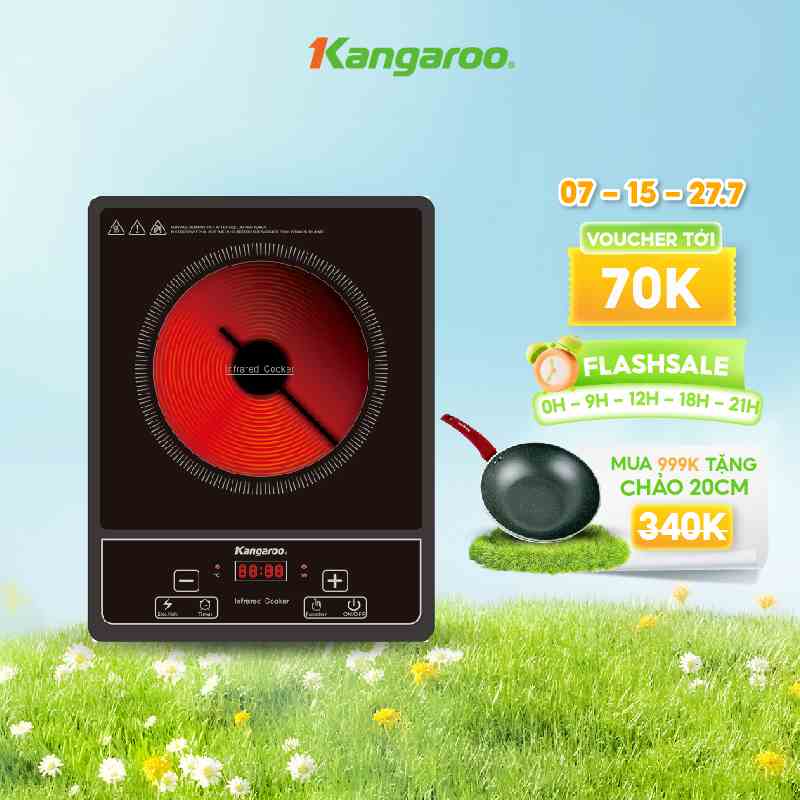 [Mã ELRE2TR giảm 8% đơn 500K] Bếp hồng ngoại đơn Kangaroo KG20IFP1