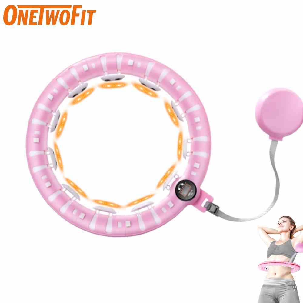 OneTwoFit Vòng Lắc Eo Thông Minh Có Đếm Tự Động Giảm Mỡ Bụng Hula Hoop ​Massage Giảm Cân Hula Hoops OT039601