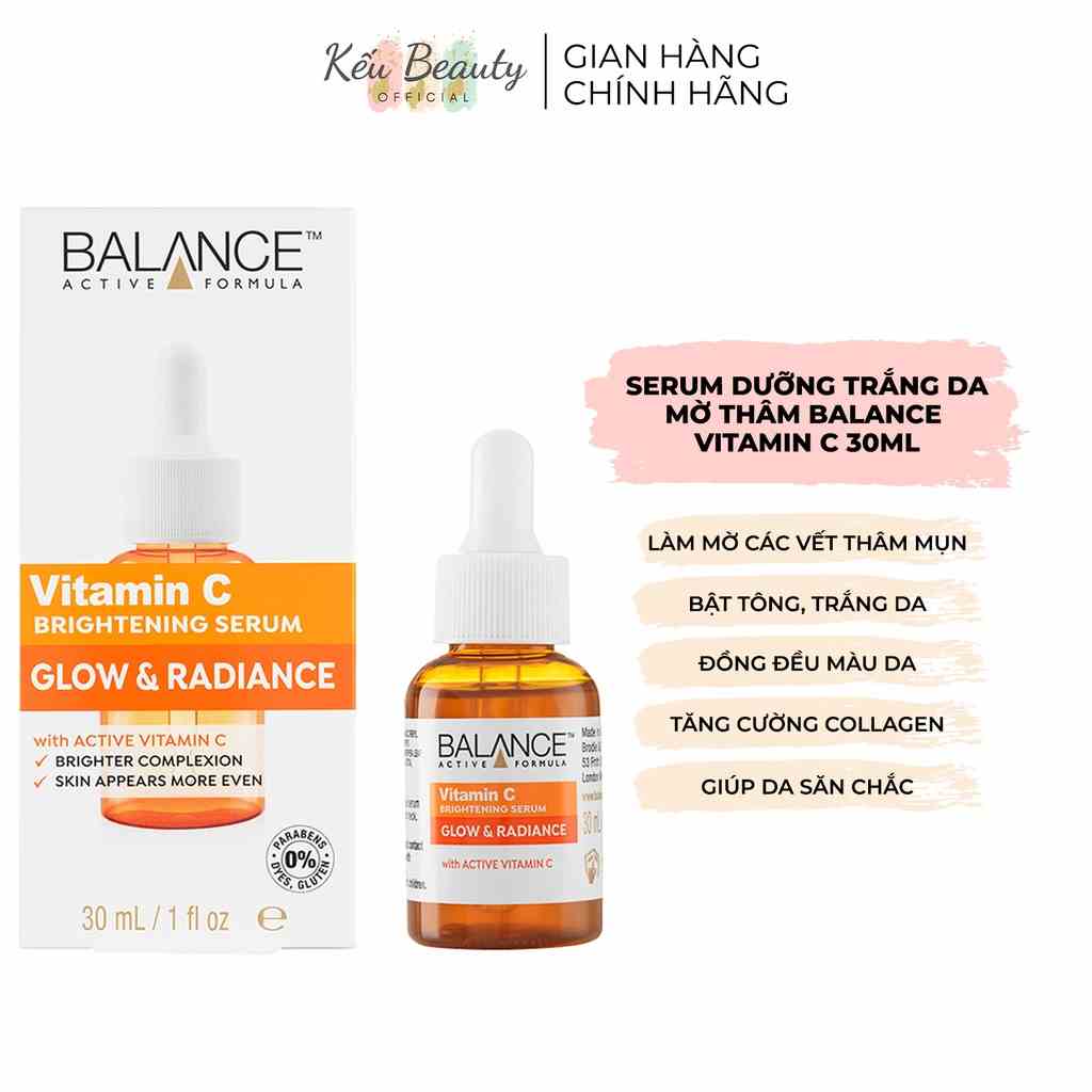 Serum Trắng Da, Mờ Thâm Balance Active Formula Vitamin C Brightening 30ml