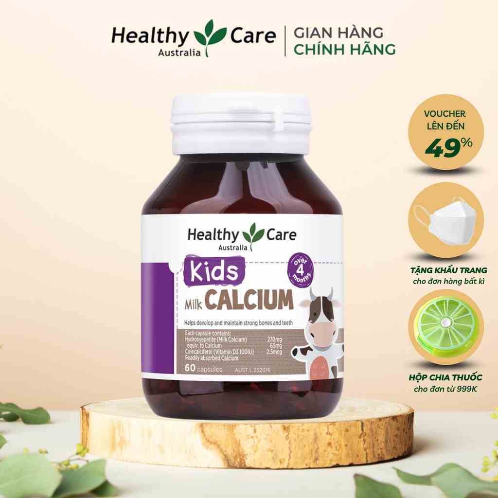 Healthy Care Milk Calcium - Viên sữa canxi cho bé 60 viên của Úc