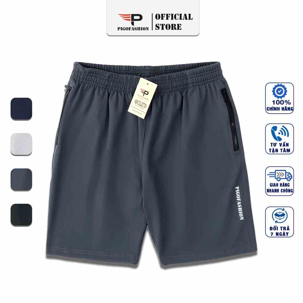 Quần short thể thao nam SPMQCT02 mặc nhà chất dù co giãn, thoáng mát - PigoFashion