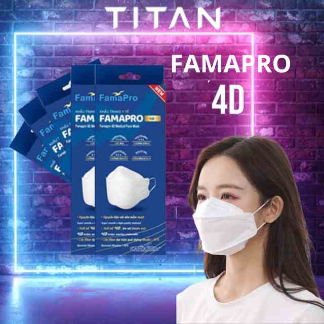 [Famapro 4D] Combo 5 Hộp Khẩu trang cao cấp kháng khuẩn 3 lớp (10 cái / Hộp)