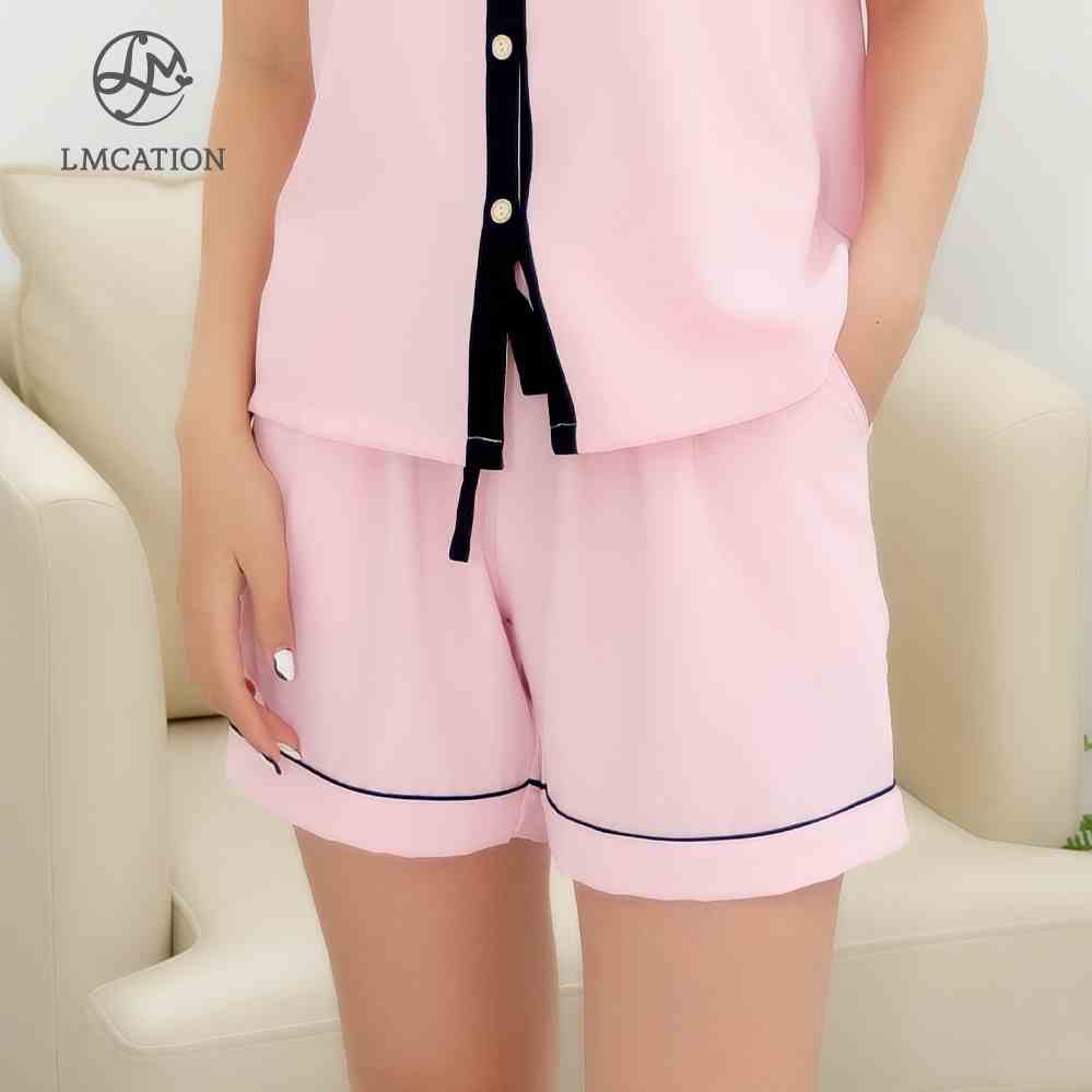 [Mã BMLTB35 giảm đến 35K đơn 99K] Quần đùi pijama LMcation Alia - Màu hồng phấn