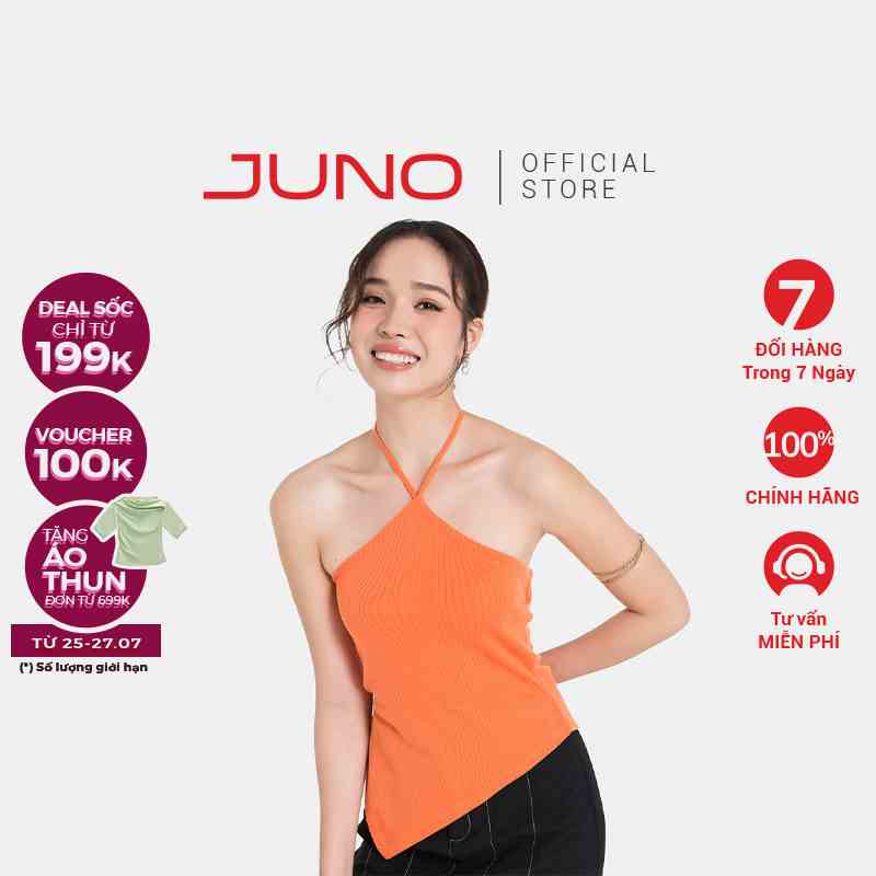 Áo Thun Nữ Thời Trang JUNO Cổ Yếm Lai Chéo JNATH004