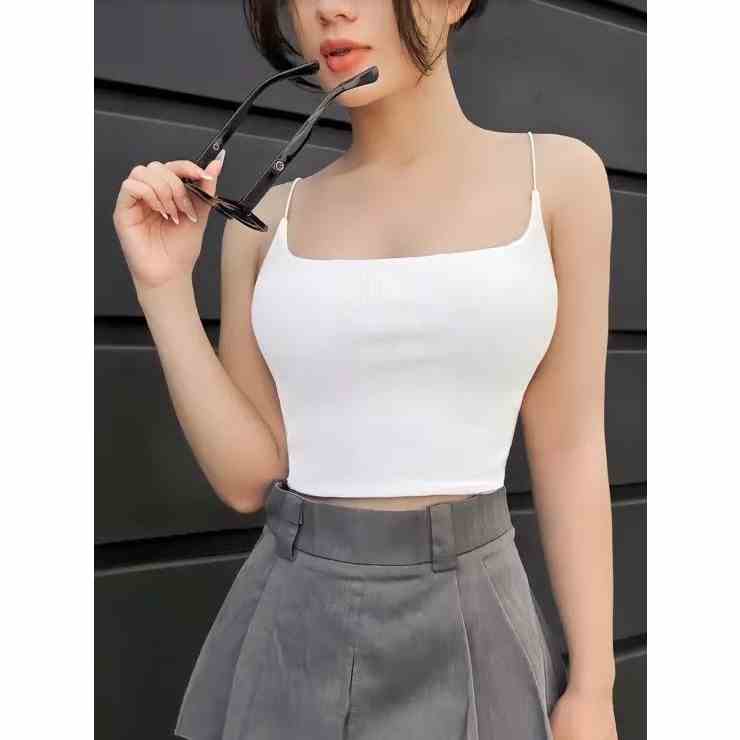 Áo 2 dây nhọn Mugung Áo croptop hai dây A30