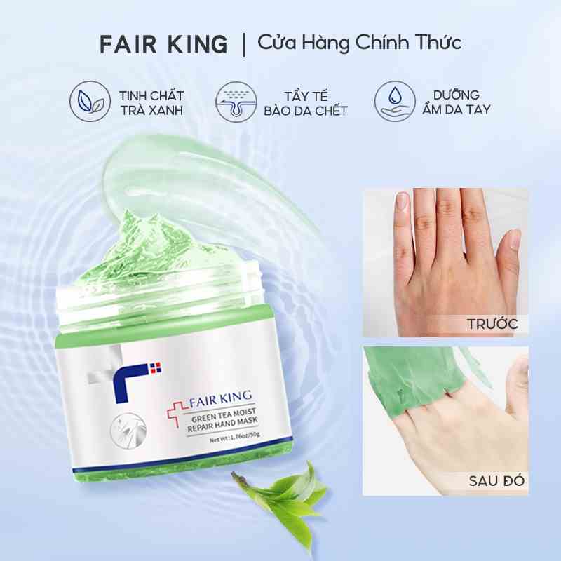 Mặt nạ dưỡng da tay FAIR KING chiết xuất trà xanh tẩy tế bào chết chống lão hóa và làm trắng da cao cấp 50g