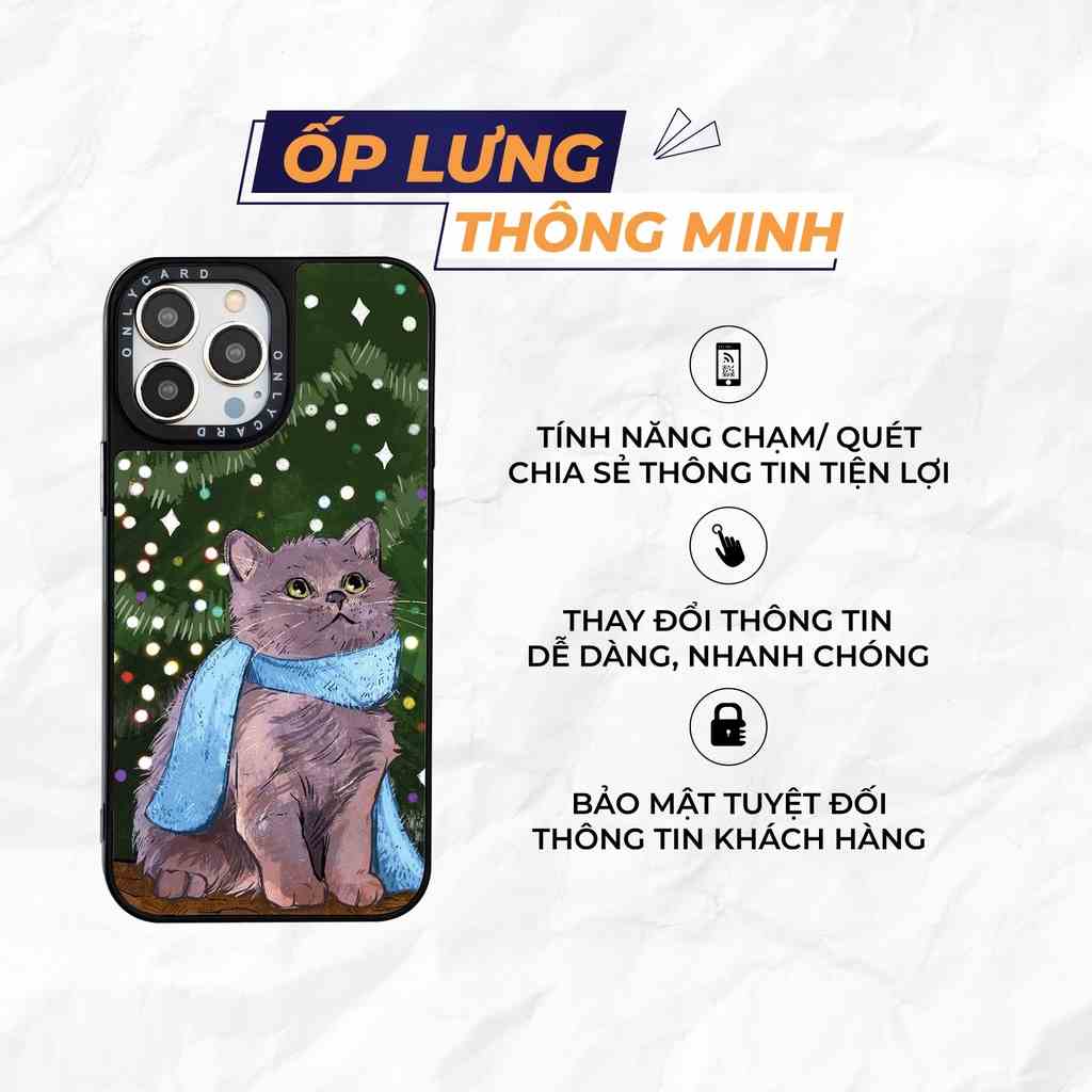 Ốp lưng thông minh ONLYCARD_CUTE CAT_42/Dành cho các dòng IPhone 7/7plus/8/8plus/x/xr/xs/11/12/13/pro/promax