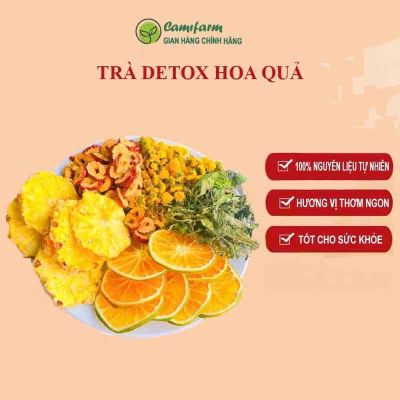 Trà detox hoa quả Camifarm hỗ trợ giảm cân, thanh lọc cơ thể,...( gồm Cam, Dứa, Hoa Cúc, Táo Đỏ, Cỏ Ngọt )