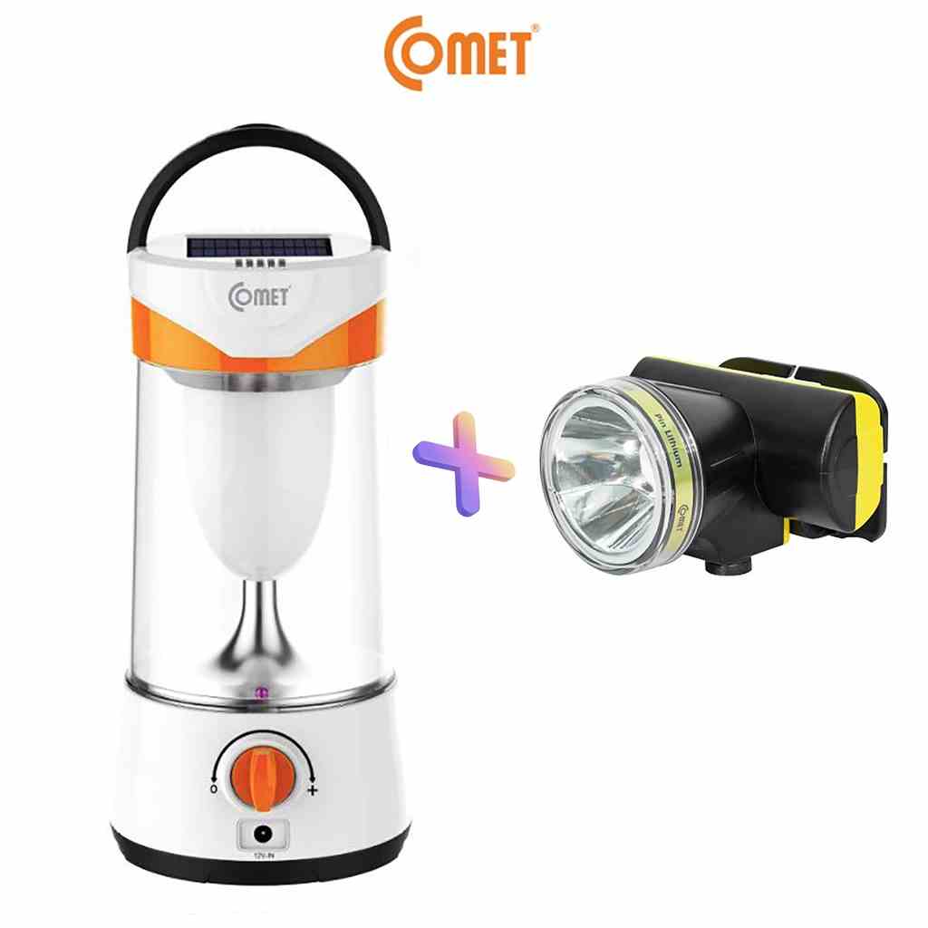 Combo Đèn Pin Đeo Đầu Và Đèn Sạc Tích Điện LED Comet CRT1613 - CRL3103S