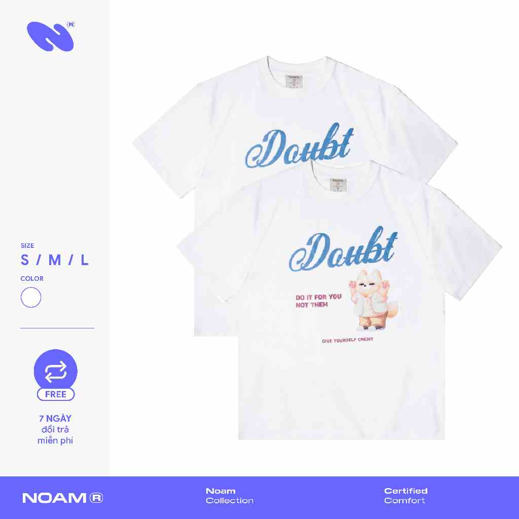 Áo thun Noam Nafox Doubt Tee - AT009