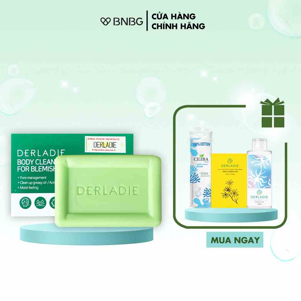 Xà Phòng Giảm Mụn Cơ Thể Sau 7 Ngày Derladie Body Cleansing Bar For Blemish Skin 50g