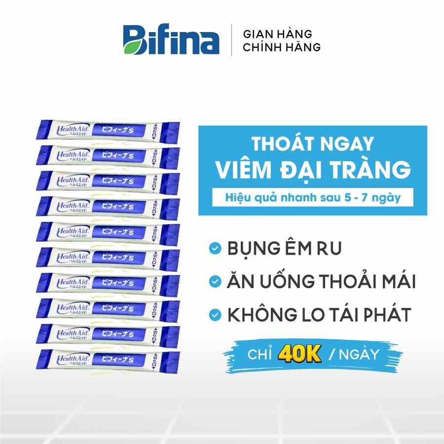 Men vi sinh Bifina Nhật Bản - Loại S 10 gói  - Dành cho người viêm đại tràng cấp và mãn tính