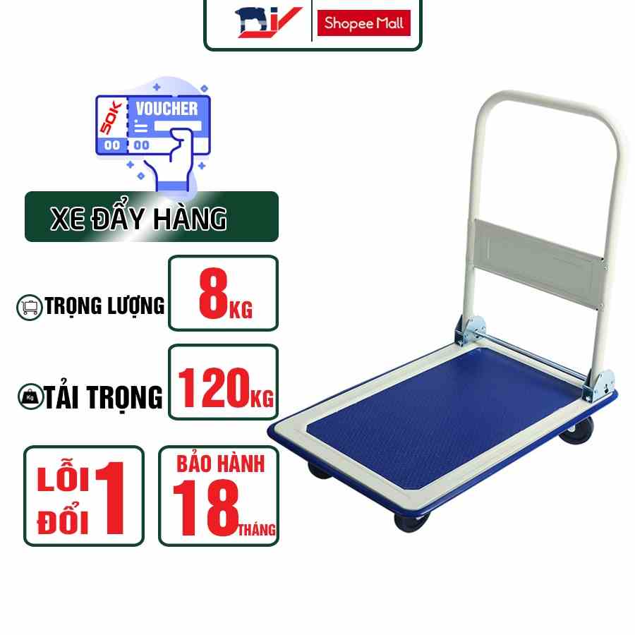 [Mã BMLTB200 giảm đến 100K đơn 499K] [HỎA TỐC 2H HCM]Xe đẩy hàng DIY PHT-150S tải trọng tối đa 150kg - Bảo hành 18 tháng