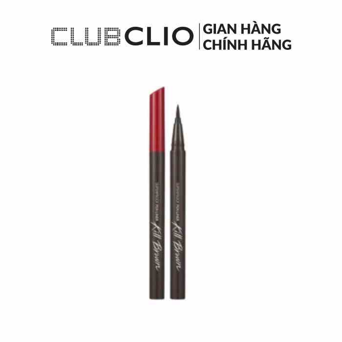 [Mã BMLTA35 giảm đến 35K đơn 99K] Kẻ Mắt Nước Clio Superproof Pen Liner Kill Brown 0.55Ml