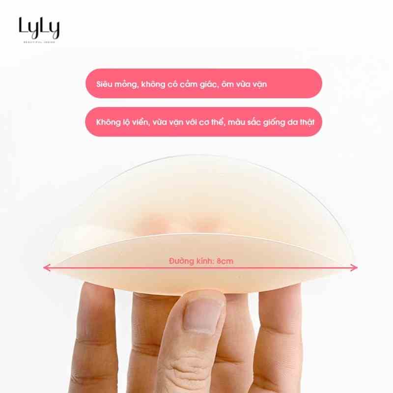 Miếng dán ngực tự thân silicone không dùng keo dính màu sắc da tự nhiên AD004 Lylylorem