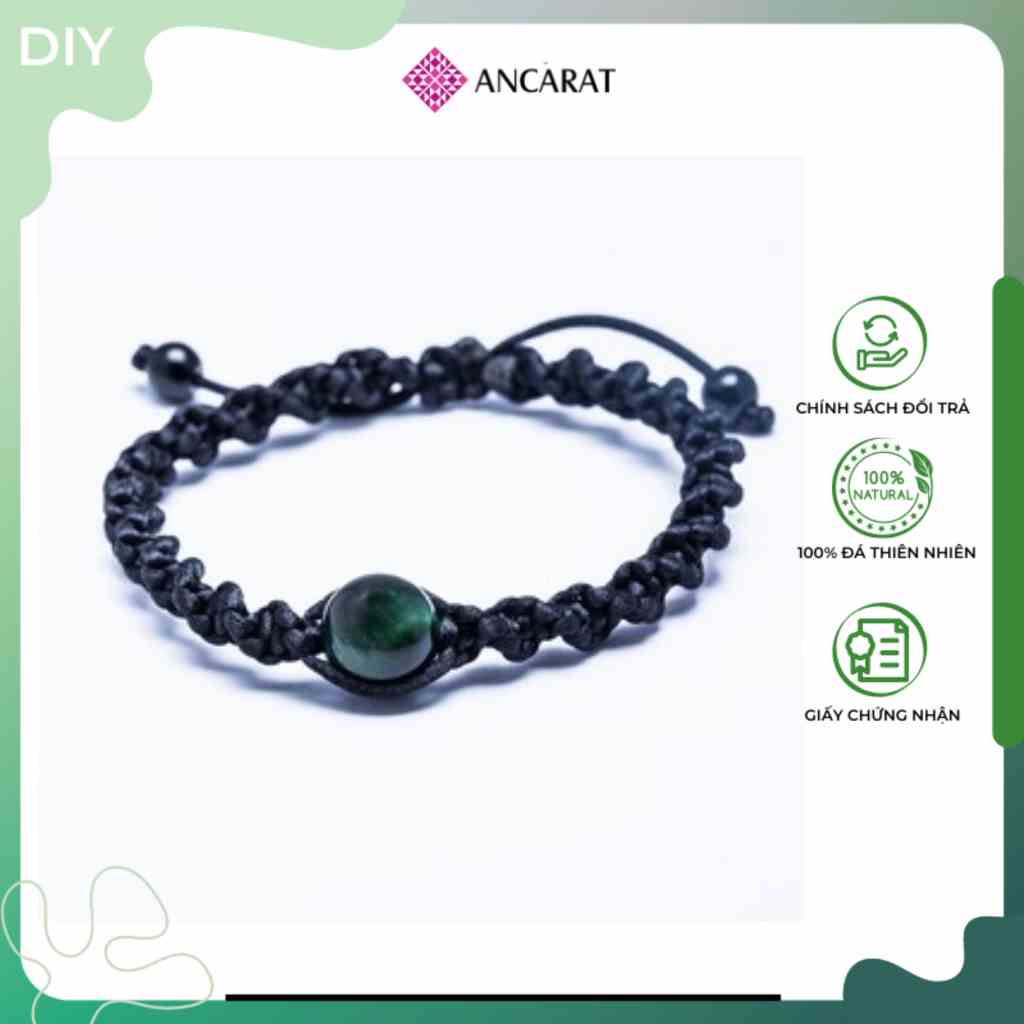 [Mã BMLTB35 giảm đến 35K đơn 99K] ANCARAT - Vòng tay Handmade đá Mắt Hổ ngũ hành phong thuỷ - Mệnh Mộc - VT12