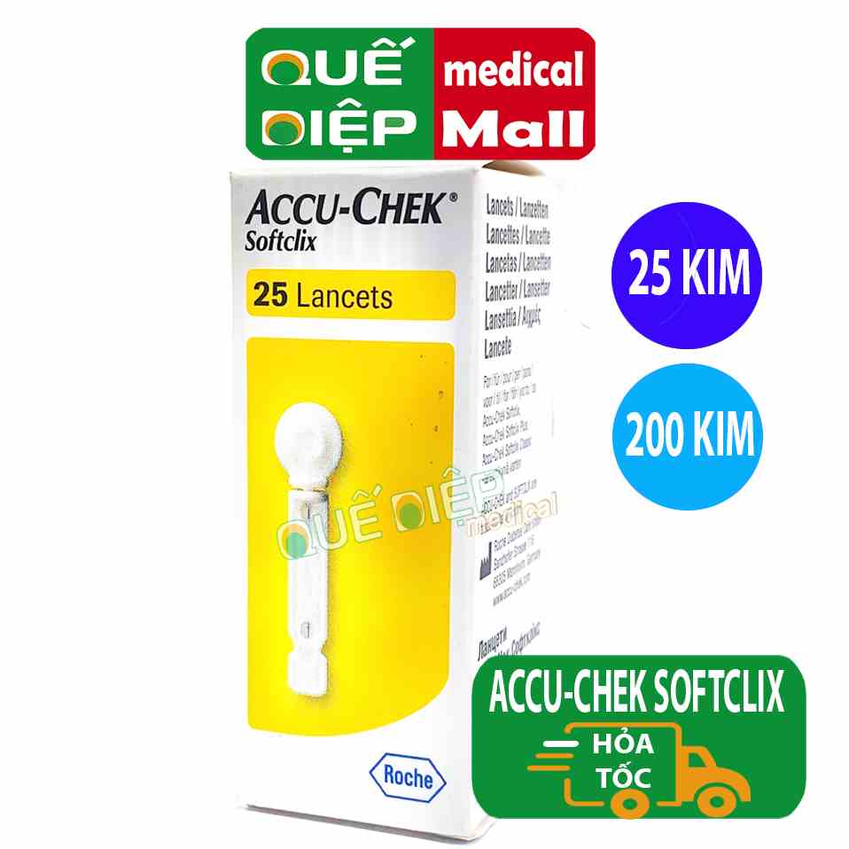 ACCU-CHEK SOFTCLIX - Kim lấy máu dùng cho bút Accu chek Softclix máy thử đường Active, Instant, Performa