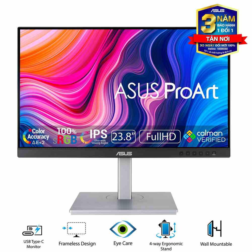 [TẶNG ADOBE] Màn Hình Chuyên Đồ Họa ASUS ProArt PA247CV 23.8