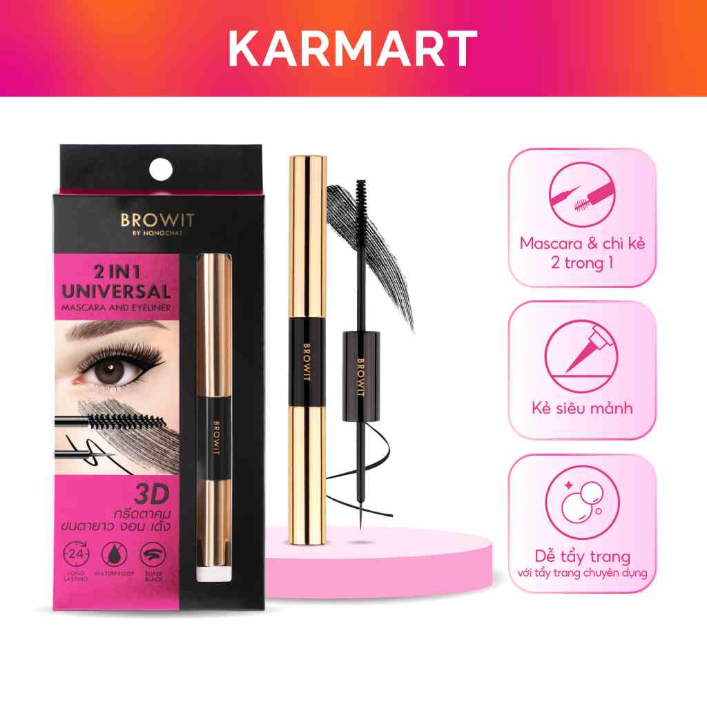 Mascara Và Bút Kẻ Mắt 2 Trong 1 Browit Universal Mascara And Eyeliner