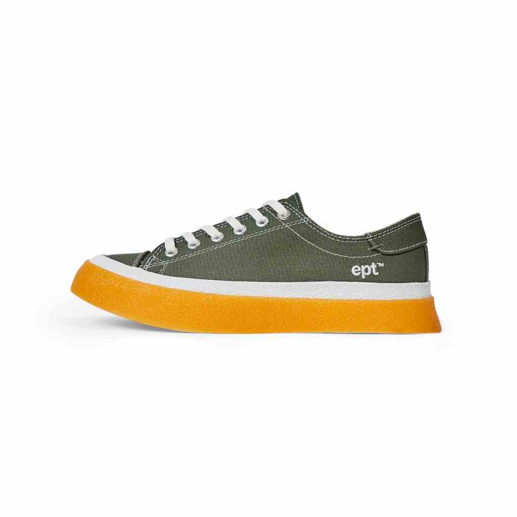 Giày thể thao sneaker hiệu EPT - DIVE LAYER (Olive/White/Gum) - Màu Xám Đế Vàng nam nữ [chính hãng]