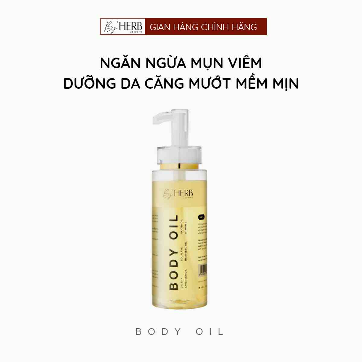 [Mã BMLTA35 giảm đến 35K đơn 99K] Dầu Dưỡng Da Body - Body Oil BHA ByHERB