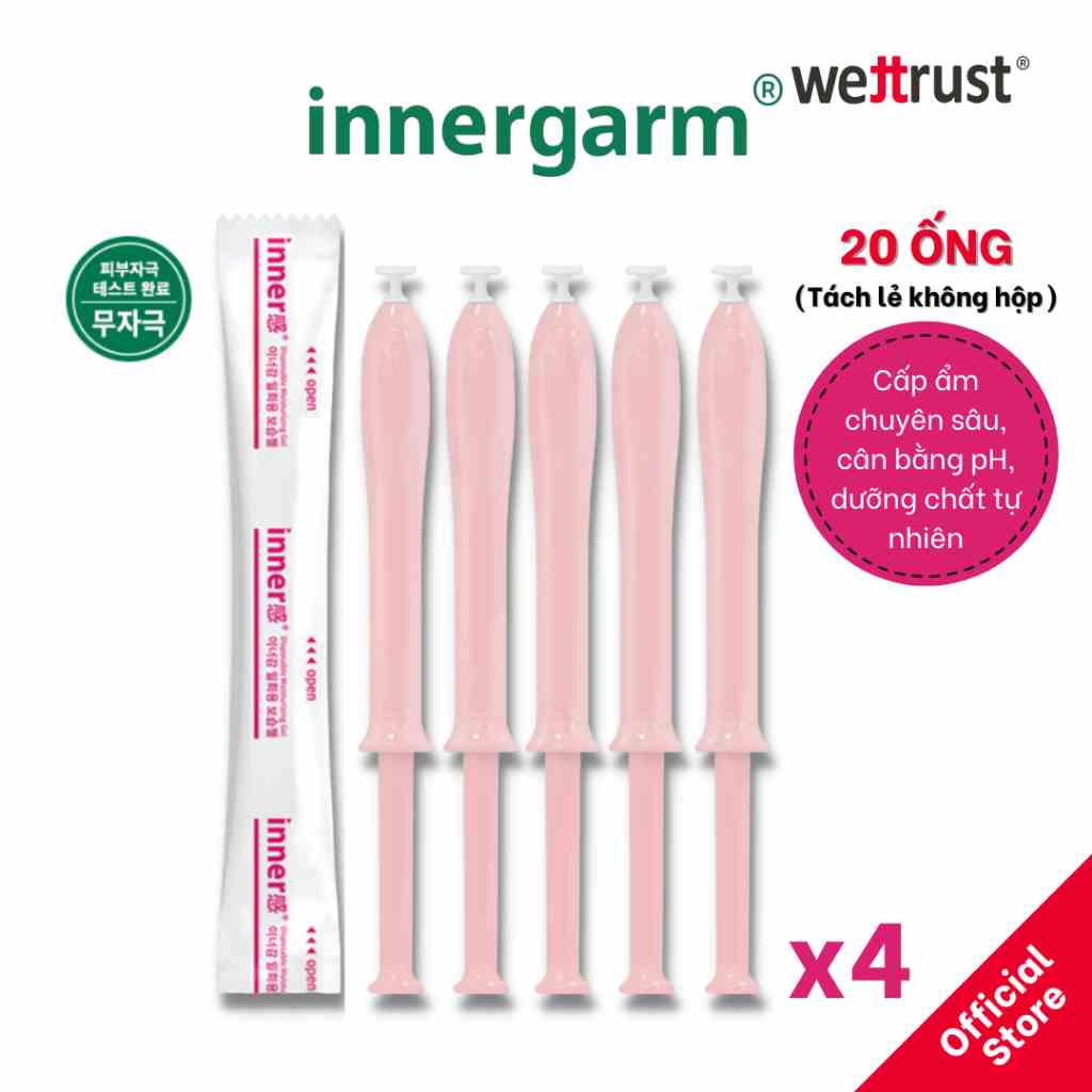 Gel Dưỡng Ẩm Vùng Kín Phụ Nữ Wettrust Inner Gel Disposable Moisturizing 20 ống tách lẻ