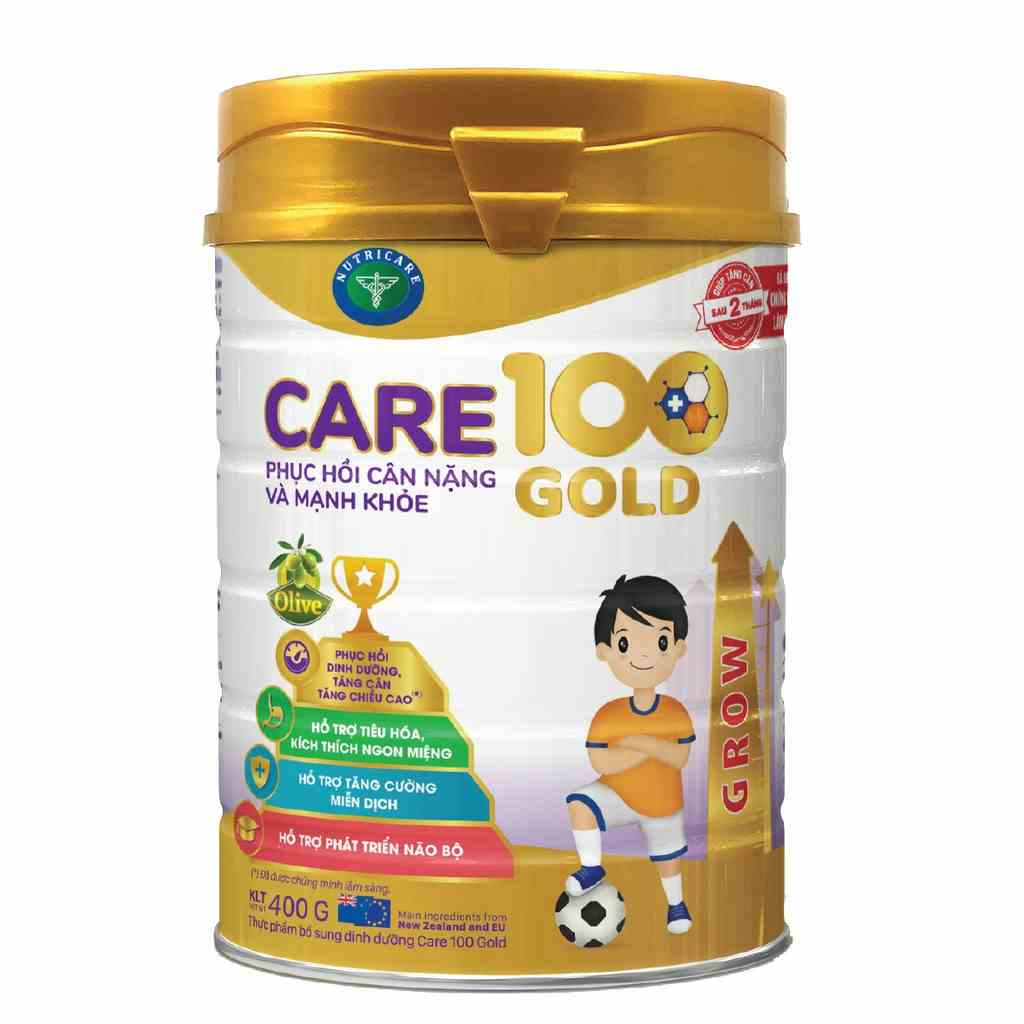 [Mã BMLTA35 giảm đến 35K đơn 99K] Sữa bột Nutricare Care 100 Gold cho trẻ biếng ăn suy dinh dưỡng (400g)