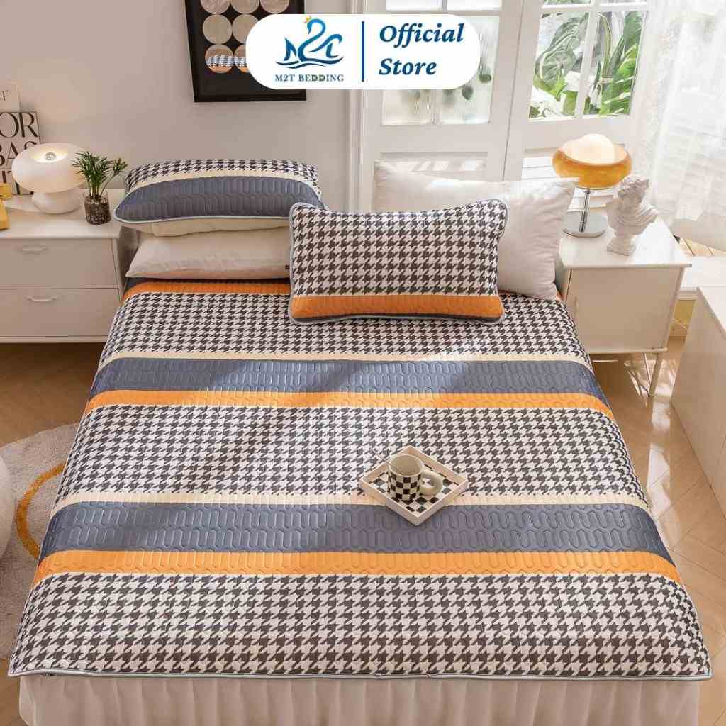 Chiếu điều hòa cao su non 6D M2T BEDDING Luxury vải lụa Tencel mát cao su non Latex mềm mịn đủ kích thước m6/m8/2m2